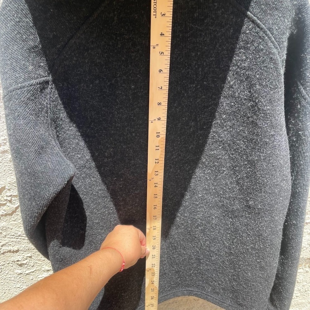 Merrell Wool Blend Fleece Jacket Men's Medium Gray Full Zip Outdoor Hiking Sweat - Picture 7 of 7